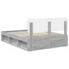vidaXL Bedframe Grijs Sonoma 150 x 200 cm Massief grenenhout