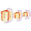 vidaXL Cadeau Doos met 60 LED 3 pcs Warmwit 20 x 20 x 20 cm Acryl