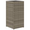 vidaXL Plantenbakken 2 st 30x30x60 cm poly rattan grijs