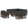 vidaXL Tuinbankenset 12 st Grijs poly rattan