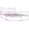 vidaXL Bedframe met hoofd- en voeteneinde metaal zwart 150x200 cm