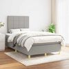 vidaXL Boxspring met matras stof lichtgrijs 120x190 cm