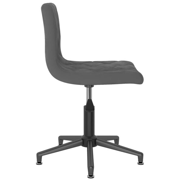 vidaXL Kantoorstoel draaibaar fluweel donkergrijs