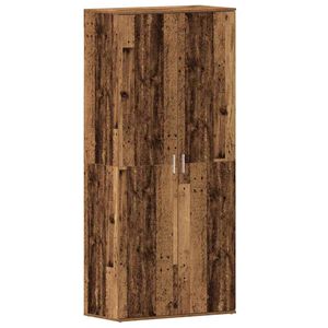 vidaXL Schoenenkast met plank Oudhout 80 x 39 x 178 cm Bewerkt hout