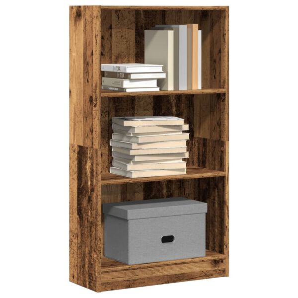 vidaXL Boekenkast 60x24x109 cm bewerkt hout oud houtkleurig