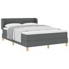 vidaXL Boxspringbed met matras Donkergrijs 140 x 190 cm Stof