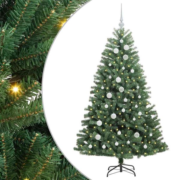 vidaXL Kunstmatige Inklapbare Kerstboom Groen 150 cm PVC en Metaal