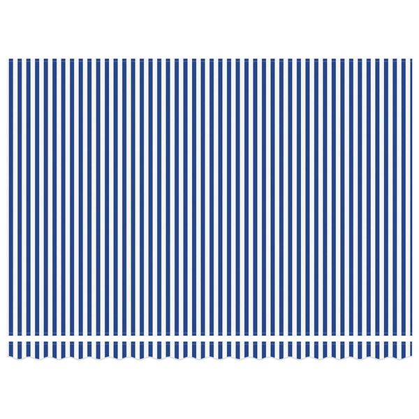 vidaXL Luifel uittrekbaar 4x3 m stof en aluminium blauw en wit