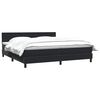 vidaXL Boxspring met matras fluweel zwart 180x210 cm