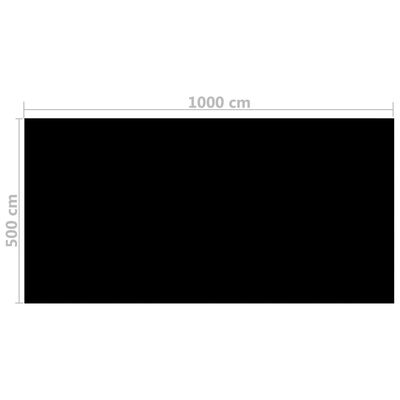 vidaXL Zwembadfolie drijvend rechthoekig 10 x 5 m (zwart)