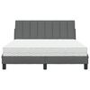 vidaXL Bed met matras "Hanko" stof donkergrijs 120x200 cm