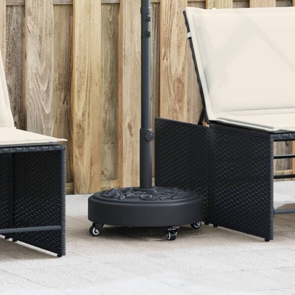 vidaXL Parasolvoet met wielen voor stok van &Oslash;38 / 48 mm 27 kg rond