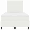 vidaXL Boxspring bed Cr&egrave;me en Wit 203 x 120 x 128 cm Katoenen stof