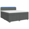 vidaXL Boxspringbed met matras Donkergrijs 140 x 200 cm Stof