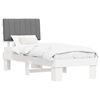 vidaXL Bedframe met Gevoerd Hoofdgedeelte Lichtgrijs 75 x 190 cm