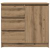 vidaXL Dressoir lade 71x35x65 cm spaanplaat artisanaal eikenkleurig