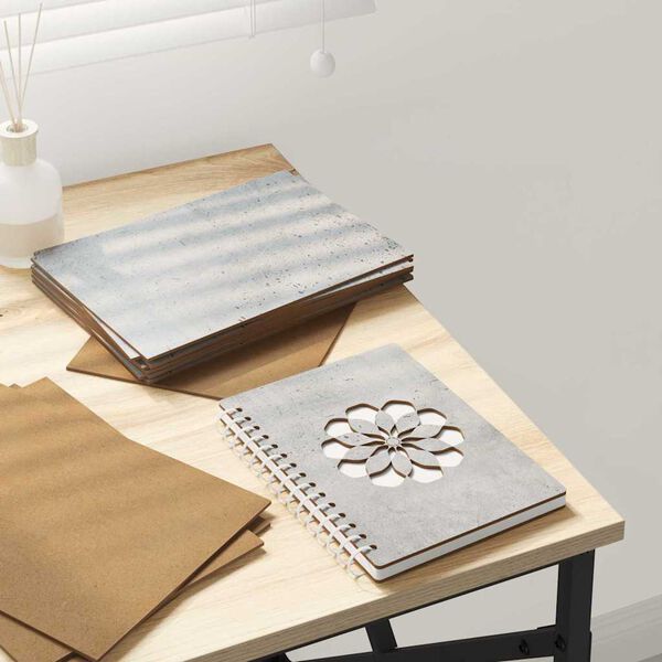 vidaXL Decorpanelen 50 pcs Beton Grijs 15 x 21 x 0.27 cm Bewerkt hout