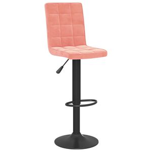 vidaXL Barkruk Roze Fluweel