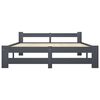 vidaXL Bedframe massief grenenhout donkergrijs 140x200 cm