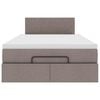 vidaXL Ottoman bed met matras 120x200cm stof taupe