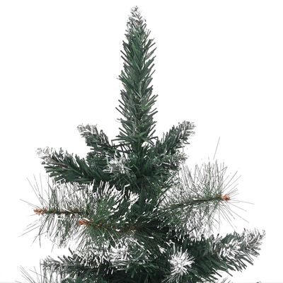 vidaXL Kunstkerstboom met standaard 90 cm PVC groen en wit