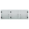 vidaXL Wandkast met glazen deuren 102x37x35 cm wit