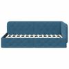 vidaXL Hoekbedframe met hoofdeinde Blauw 100 x 200 cm Fluweel
