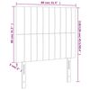 vidaXL Hoofdbord LED 80x5x118/128 cm stof donkergrijs