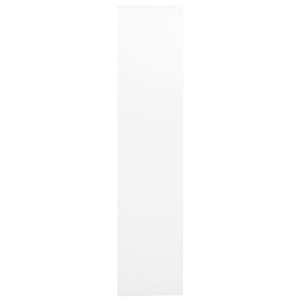 vidaXL Kantoorkast 90x40x180 cm staal en gehard glas wit