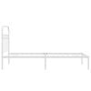 vidaXL Bedframe met hoofdbord metaal wit 90x200 cm