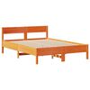 vidaXL Bedframe zonder matras massief grenenhout wasbruin 160x200 cm