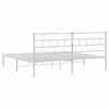 vidaXL Bedframe met hoofdbord metaal wit 183x213 cm