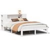 vidaXL Bed met boekenkast zonder matras grenenhout wit 135x190 cm