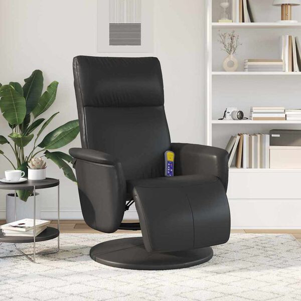 vidaXL Massage Recliner Stoel Zwart 71 x 90 x 105 cm Nep Leer