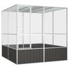vidaXL Vogelkooi 213,5x217,5x211,5 cm gegalvaniseerd staal antraciet