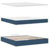 vidaXL Ottoman bed met matras 200x200 cm stof blauw