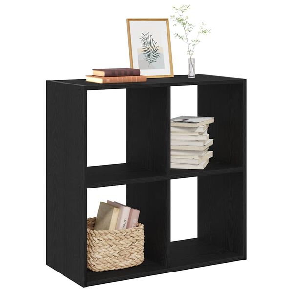 vidaXL Boekenkast Zwart eiken 68,5 x 32 x 68,5 cm Bewerkt hout