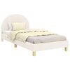 vidaXL Bedframe voor kinderen met hoofdbord Cr&egrave;mekleurig 80 x 200 cm