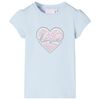 Kindershirt 128 lichtblauw