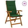 vidaXL Recliner Tuinstoelen 8 st Naturel Massief Acaciahout