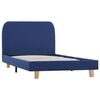 vidaXL Bedframe stof blauw 90x200 cm