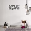 Homemania Wanddecoratie Words Love 50x25 cm staal zwart