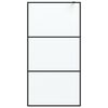vidaXL Inloopdouchewand 100x195 cm mat ESG-glas zwart