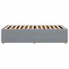 vidaXL Bedframe zonder matras 90x200 cm stof lichtgrijs