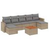 vidaXL 8-delige Loungeset met kussens poly rattan gemengd beige