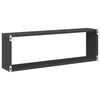vidaXL Wandschappen kubus 2 st 80x15x26,5 cm bewerkt hout grijs