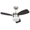 vidaXL Plafondventilator met lamp afstandsbediening 76 cm donkerbruin