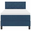 vidaXL Boxspring bed met matras met LED Blauw 100 x 200 cm Stof