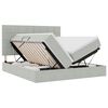 vidaXL LED Opslagbed met Matras Lichtgrijs 180 x 200 cm Fluweel
