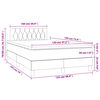 vidaXL Boxspring met matras en LED stof blauw 120x190 cm